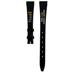 Vintage Piaget Swiss Made Watch Band Genuine Leather 12mm Black